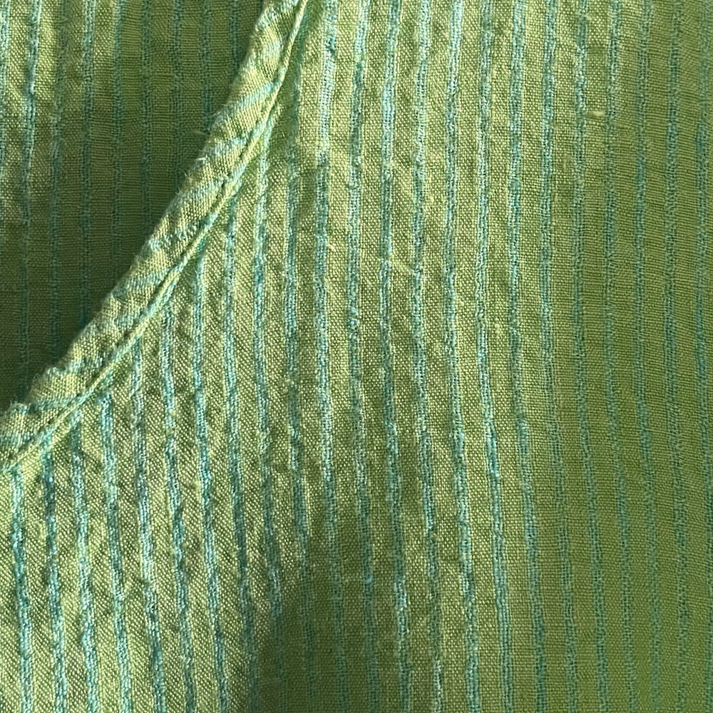 FLAX Green & Yellow Plaid Button-Front Women's Top…NWOT…Size M - Picture 5 of 7